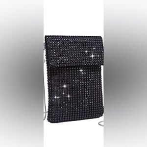 Black Rhinestone Crossbody Bag